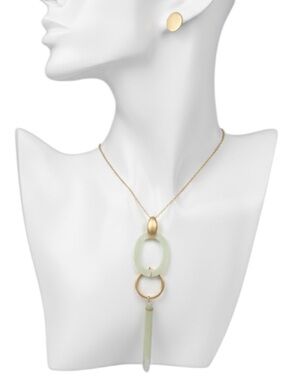 Viola Geometric Tassel Necklace/Earring Set (NWT)